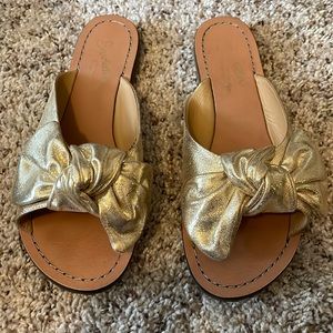 Seychelles Childlike Enthusiasm Slide Sandals Gold Metallic Size 9